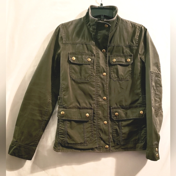 J.Crew Downtown Field Waxed Military Cotton Jacket Size: XS - Picture 3 of 10